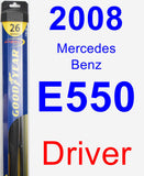 Driver Wiper Blade for 2008 Mercedes-Benz E550 - Hybrid