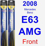 Front Wiper Blade Pack for 2008 Mercedes-Benz E63 AMG - Hybrid