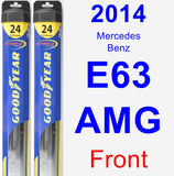 Front Wiper Blade Pack for 2014 Mercedes-Benz E63 AMG - Hybrid