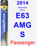 Passenger Wiper Blade for 2014 Mercedes-Benz E63 AMG S - Hybrid