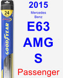 Passenger Wiper Blade for 2015 Mercedes-Benz E63 AMG S - Hybrid