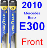 Front Wiper Blade Pack for 2010 Mercedes-Benz E300 - Hybrid