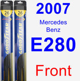 Front Wiper Blade Pack for 2007 Mercedes-Benz E280 - Hybrid