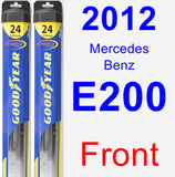 Front Wiper Blade Pack for 2012 Mercedes-Benz E200 - Hybrid