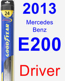 Driver Wiper Blade for 2013 Mercedes-Benz E200 - Hybrid