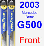 Front Wiper Blade Pack for 2003 Mercedes-Benz G500 - Hybrid