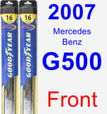 Front Wiper Blade Pack for 2007 Mercedes-Benz G500 - Hybrid