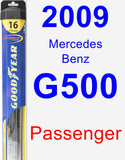 Passenger Wiper Blade for 2009 Mercedes-Benz G500 - Hybrid