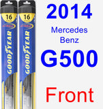 Front Wiper Blade Pack for 2014 Mercedes-Benz G500 - Hybrid