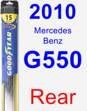 Rear Wiper Blade for 2010 Mercedes-Benz G550 - Hybrid