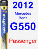 Passenger Wiper Blade for 2012 Mercedes-Benz G550 - Hybrid