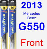 Front Wiper Blade Pack for 2013 Mercedes-Benz G550 - Hybrid