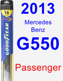 Passenger Wiper Blade for 2013 Mercedes-Benz G550 - Hybrid