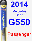 Passenger Wiper Blade for 2014 Mercedes-Benz G550 - Hybrid