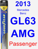 Passenger Wiper Blade for 2013 Mercedes-Benz GL63 AMG - Hybrid