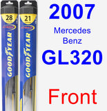 Front Wiper Blade Pack for 2007 Mercedes-Benz GL320 - Hybrid