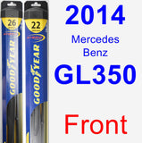 Front Wiper Blade Pack for 2014 Mercedes-Benz GL350 - Hybrid