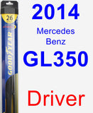 Driver Wiper Blade for 2014 Mercedes-Benz GL350 - Hybrid