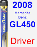Driver Wiper Blade for 2008 Mercedes-Benz GL450 - Hybrid