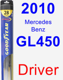 Driver Wiper Blade for 2010 Mercedes-Benz GL450 - Hybrid
