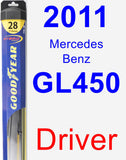 Driver Wiper Blade for 2011 Mercedes-Benz GL450 - Hybrid