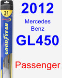 Passenger Wiper Blade for 2012 Mercedes-Benz GL450 - Hybrid