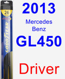 Driver Wiper Blade for 2013 Mercedes-Benz GL450 - Hybrid