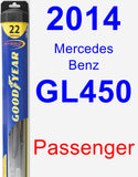 Passenger Wiper Blade for 2014 Mercedes-Benz GL450 - Hybrid