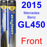 Front Wiper Blade Pack for 2015 Mercedes-Benz GL450 - Hybrid