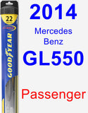 Passenger Wiper Blade for 2014 Mercedes-Benz GL550 - Hybrid