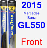 Front Wiper Blade Pack for 2015 Mercedes-Benz GL550 - Hybrid