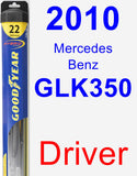 Driver Wiper Blade for 2010 Mercedes-Benz GLK350 - Hybrid