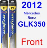 Front Wiper Blade Pack for 2012 Mercedes-Benz GLK350 - Hybrid