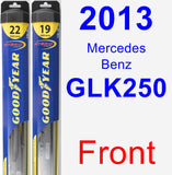 Front Wiper Blade Pack for 2013 Mercedes-Benz GLK250 - Hybrid