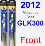 Front Wiper Blade Pack for 2012 Mercedes-Benz GLK300 - Hybrid