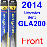 Front Wiper Blade Pack for 2014 Mercedes-Benz GLA200 - Hybrid