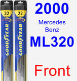 Front Wiper Blade Pack for 2000 Mercedes-Benz ML320 - Hybrid