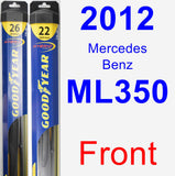 Front Wiper Blade Pack for 2012 Mercedes-Benz ML350 - Hybrid