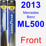 Front Wiper Blade Pack for 2013 Mercedes-Benz ML500 - Hybrid