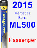 Passenger Wiper Blade for 2015 Mercedes-Benz ML500 - Hybrid