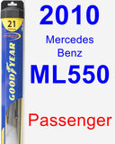 Passenger Wiper Blade for 2010 Mercedes-Benz ML550 - Hybrid