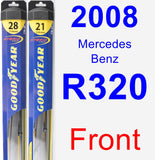 Front Wiper Blade Pack for 2008 Mercedes-Benz R320 - Hybrid