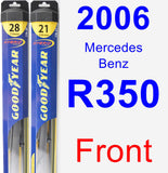 Front Wiper Blade Pack for 2006 Mercedes-Benz R350 - Hybrid
