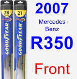 Front Wiper Blade Pack for 2007 Mercedes-Benz R350 - Hybrid