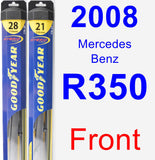 Front Wiper Blade Pack for 2008 Mercedes-Benz R350 - Hybrid