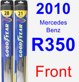 Front Wiper Blade Pack for 2010 Mercedes-Benz R350 - Hybrid