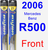 Front Wiper Blade Pack for 2006 Mercedes-Benz R500 - Hybrid