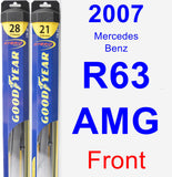 Front Wiper Blade Pack for 2007 Mercedes-Benz R63 AMG - Hybrid