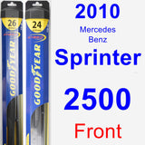 Front Wiper Blade Pack for 2010 Mercedes-Benz Sprinter 2500 - Hybrid