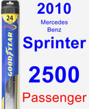 Passenger Wiper Blade for 2010 Mercedes-Benz Sprinter 2500 - Hybrid